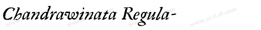 Chandrawinata Regula字体转换